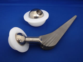 Titanium artificial femoral head